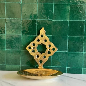 NEJMA | Antique Brass Wall-Mounted Soap Dish – Handmade Bathroom Décor