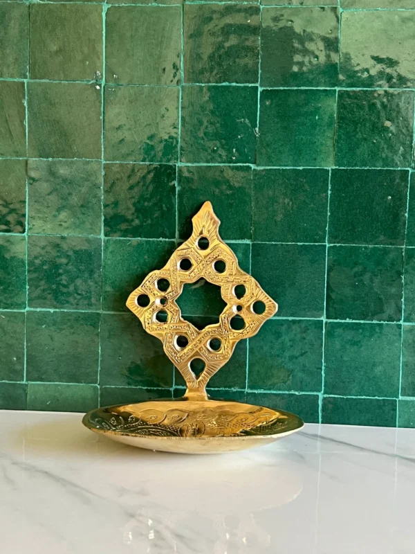 NEJMA | Antique Brass Wall-Mounted Soap Dish – Handmade Bathroom Décor